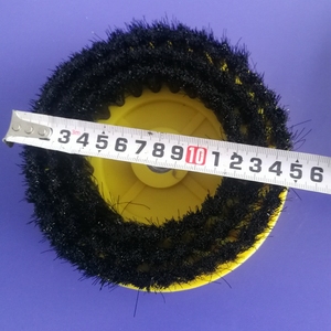 <span class=keywords><strong>Brosse</strong></span> électrique <span class=keywords><strong>rotative</strong></span> noire à poils rigides pour le nettoyage des sols, disque de 6 pouces, outil de nettoyage de tapis pour le detailing automobile - Product Image 5