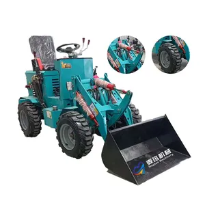 High Efficiency Mini Tractors Four Wheel Drive Electric Loader Self Loading Small Loader With Front End Loader