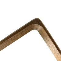 Cadre photo en bois de noyer noir de style chinois et support de cadre photo en bois massif arrondi, vente en gros directe usine