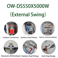 Machine de découpe CNC OUWO haute précision à deux têtes 90/45 degrés pour aluminium et PVC/UPVC avec PLC et moteur pour profilés de fenêtres et de portes