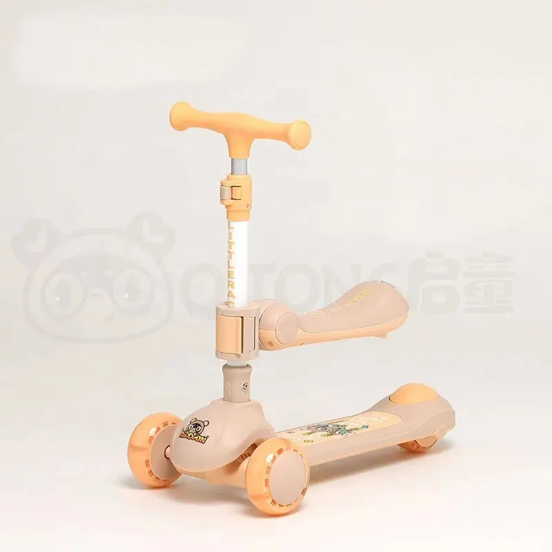 Ab depo taşınabilir çocuklar için scooter itme elektrikli ışık tekerlekli erkek kız hediye bebek kaykay çocuk E ayak scooter