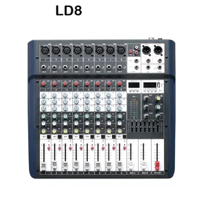 Mini mélangeur de son pour dj, vente en gros, prix bon marché, série 6 canaux, console mixeur audio avec USB,