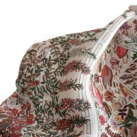 Foulard carré moyen 100% Soie de Mûrier Crêpe de Chine, motif floral de printemps, imprimé parquet vintage, dentelle, polyvalent et décoratif
