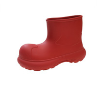 Bottes de pluie mi-mollet pour femme, style influenceur, imperméables, antidérapantes, à semelle épaisse, pour l'extérieur, toutes saisons, style clown mignon