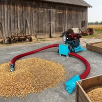 ZHENHAN Machine à vis sans fin d'aspiration de grains, à entraînement central, réglable et flexible, nouvelle, pour le maïs, le blé, le riz, usage domestique, chargement de camions agricoles