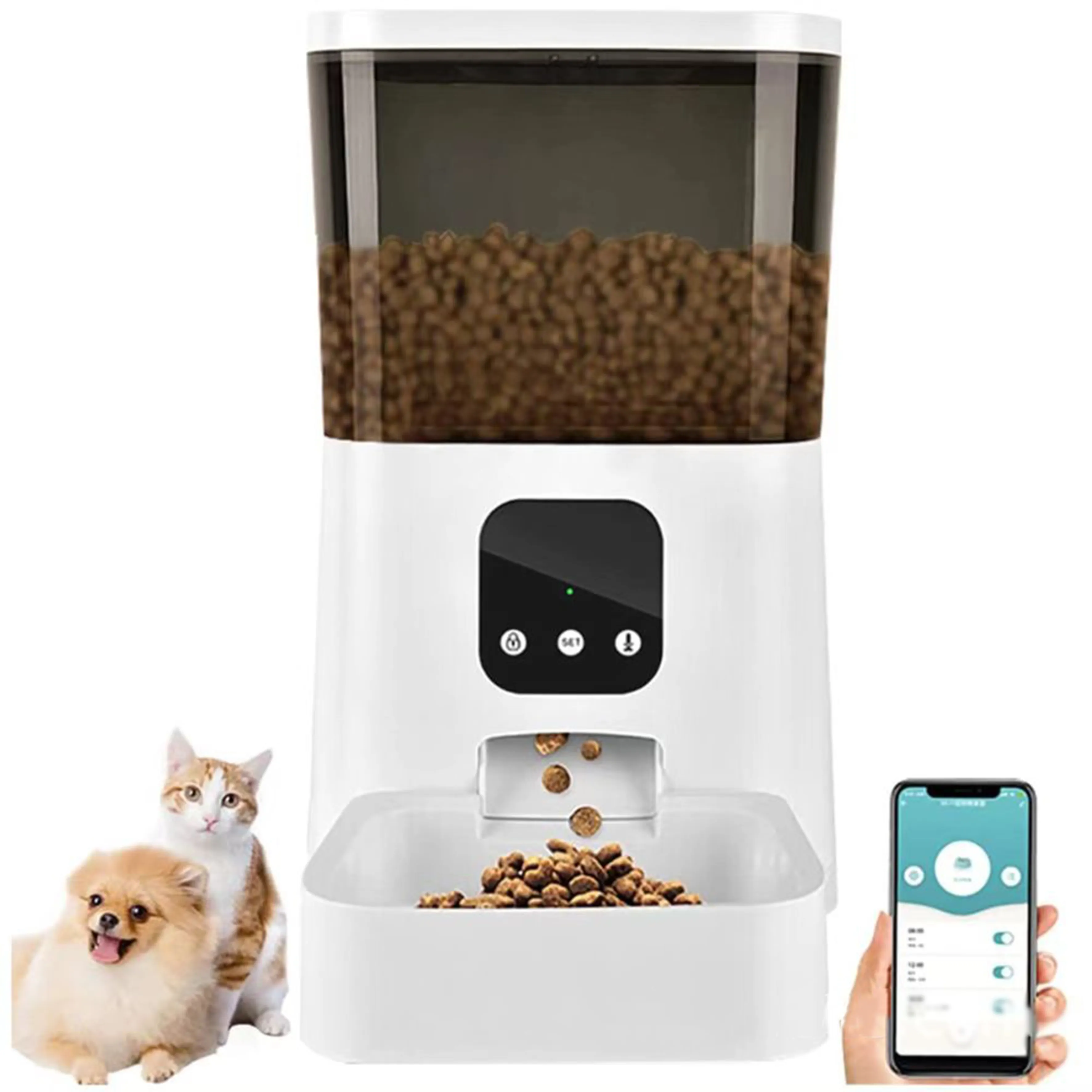 Honden Kattenvoeders Met Timer Nieuwe Auto Feeder Voor Huisdier 7l Capaciteit Hond Levert Slimme Feeder Voor Droog Voedsel (Aangepast Logo)