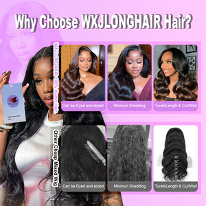 Perruques de luxe sans colle en cheveux humains vietnamiens super double drawn, lisses comme des baguettes, avec dentelle frontale 13x6 pour femmes, vente en gros en ligne - Product Image 5