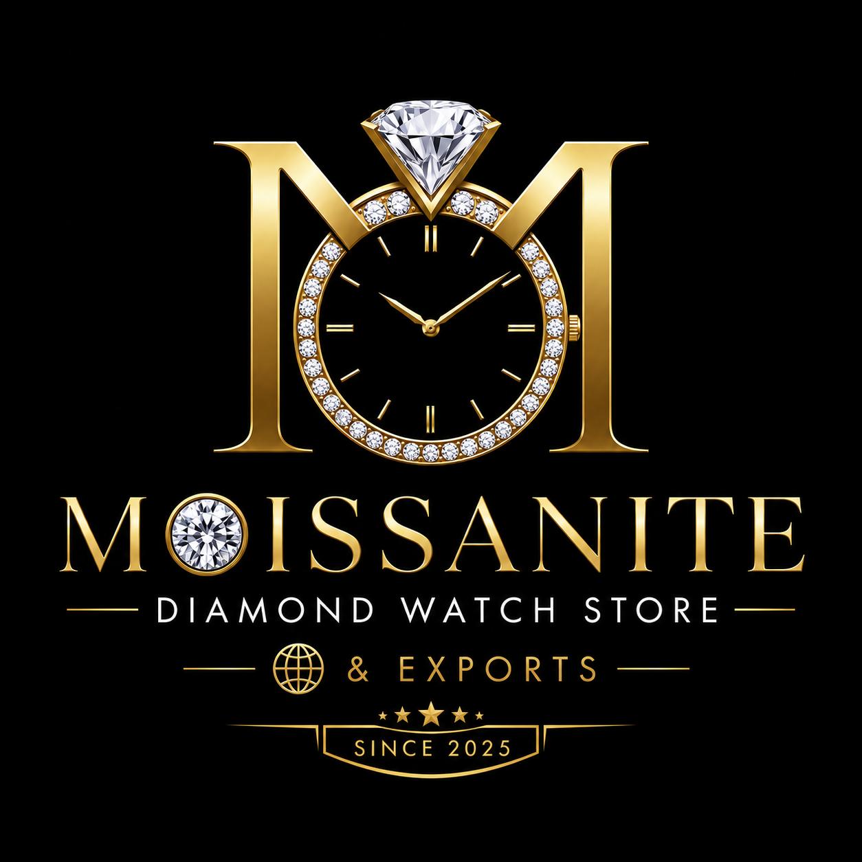 moissanite diamond watch store and Exports logo