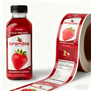 Tùy Chỉnh Nước Ép Trái Cây Bao Bì Uống Nhãn Chai Nước Giấy Bao Bì Nhãn Tùy Chỉnh Nước Trái Cây Nhãn Dán Chất Lượng Cao - Product Image 5