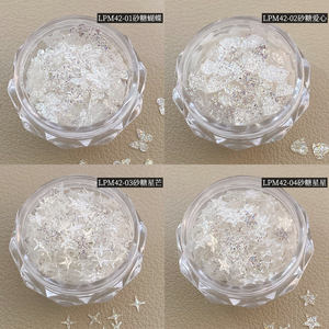 Nouveau brillant Nail Art paillettes bricolage paillettes étoile coeur papillon blanc ongles <span class=keywords><strong>manucure</strong></span> paillettes - Product Image 2