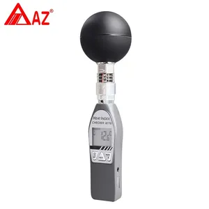 Monitor de Temperatura Globo Úmido AZ-8778, Higrotermógrafo Digital em Plástico ABS Preto para Estresse Térmico Interno - Product Image 2