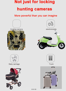 Serrure de caméra de fil de <span class=keywords><strong>chasse</strong></span> camo réglable <span class=keywords><strong>antivol</strong></span> polyvalent extérieur anneau de bande de verrouillage en acier allié de sécurité multifonction - Product Image 6