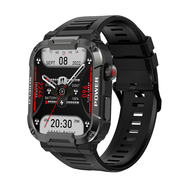 2024 Rugged Smart Watches 1.85inch MK66 Outdoor Sport Smartwatch Heart Rate Monitor Fitness ECG IP68 Waterproof Smart Watch