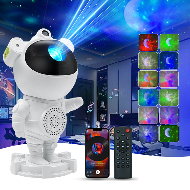 Wholesale Modern LED Star Galaxy Projector Night Light for Speaker White Noise Moon Aurora Projection ABS Room Decor