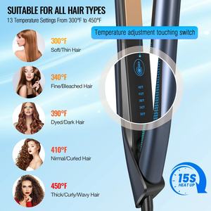 <span class=keywords><strong>Mini</strong></span> alisador de pelo con luz LED 2 en 1 portátil de titanio de alta calidad, pantalla de temperatura, pinzas Flatiron con logotipo personalizado - Product Image 3