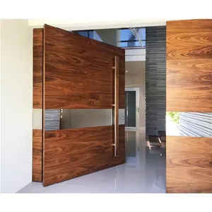 Amigable exterior puertas de entrada frontal casas Villa Puerta pivotante moderna puerta pivotante puerta de <span class=keywords><strong>madera</strong></span> - Product Image 3