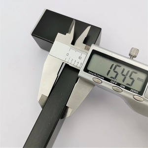 Maniglia a tirante <span class=keywords><strong>piatta</strong></span> moderna in <span class=keywords><strong>acciaio</strong></span> inossidabile nero opaco a tubo quadrato, singola o doppia faccia, per porte in legno commerciali - Product Image 4