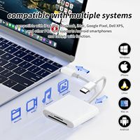 Lecteur de cartes SD et TF 2-en-1 USB-C pour iPhone 16/15/14/13/12 MacBook Caméra de chasse - Plug & Play