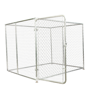 Canil grande para cães 2x2x2m Metal e malha com tampa impermeável ao ar livre por atacado - Product Image 3