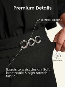 <span class=keywords><strong>Combinaison</strong></span> élégante Acelyn pour femme, sexy, <span class=keywords><strong>grande</strong></span> <span class=keywords><strong>taille</strong></span>, jambe large, manches bouffantes, pantalon au-dessus du genou, tenue de soirée une pièce - Product Image 5