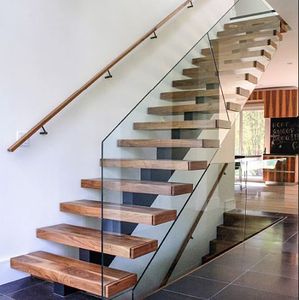 Escalera Prefabricada CBMmart con Viga Central <span class=keywords><strong>de</strong></span> Acero al Carbono y Peldaños <span class=keywords><strong>de</strong></span> Madera <span class=keywords><strong>de</strong></span> Haya <span class=keywords><strong>para</strong></span> Interiores <span class=keywords><strong>de</strong></span> Viviendas - Product Image 4