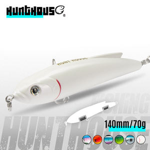 Leurre <span class=keywords><strong>de</strong></span> pêche Hunthouse GT Pencil 140mm 70g, pour la pêche à la traîne en eau salée, coulant, stickbait, wobbler, artificiel, truite, thon, bar - Product Image 1