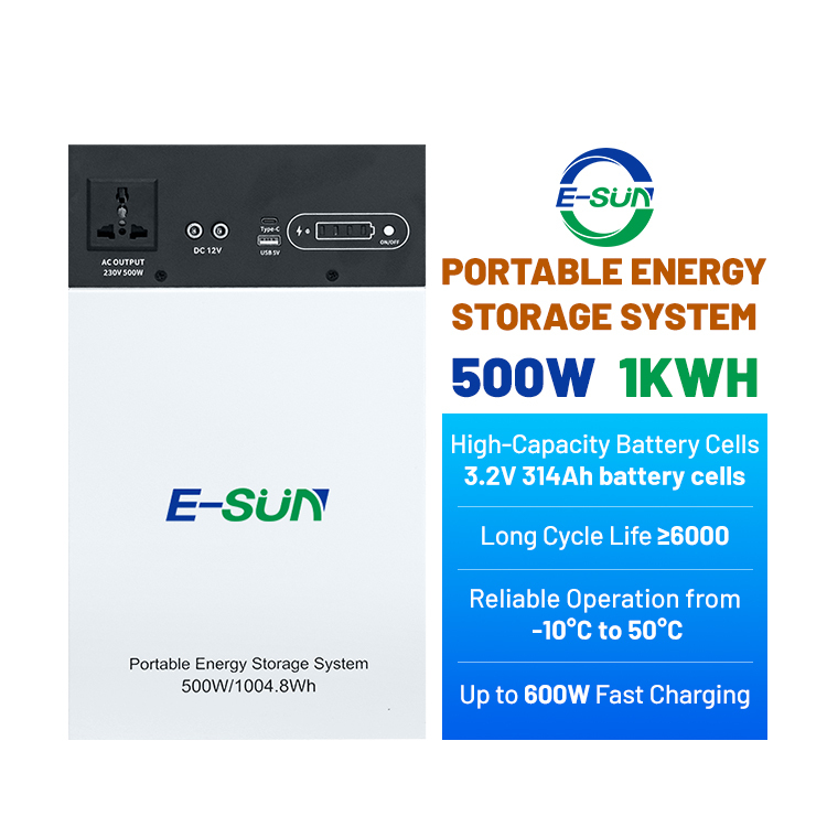 All in One Solar System ESS 1kwh Energy Storage Battery Built in 500W Inverter for Home