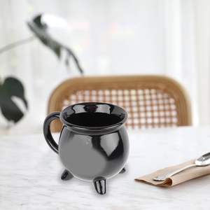 แก้วมักเซรามิกสีดำพิมพ์โลโก้ได้ตามต้องการถ้วยกาแฟลายแม่มดวันฮาโลวีน - Product Image 6