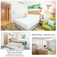 Projet d'hôtels Aparthotel Mobilier d'appartement Mobilier d'hôtel cinq étoiles de luxe Ensembles de chambre à coucher d'hôtel moderne sur mesure