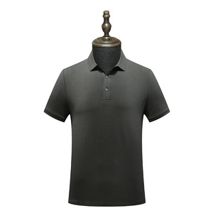 <b>Polo</b> Shirt Solid Color Cotton Breathable Short Sleeve Daily Wear - Product Image 2