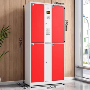 Thương Mại Đồ Nội Thất Thông Minh Kim Loại Locker Vân Tay Mở Khóa Phòng Tập Thể Dục & Siêu Thị Lưu Trữ Tủ Công Cộng & Đồng Xu Thông Minh Locker - Product Image 2