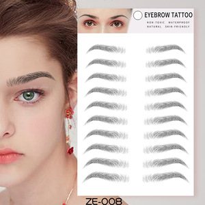 Eyebrow Tattoo ZE-008 Waterproof Natural 3D Brow Stickers For Women - Product Image 1