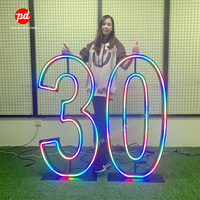 Fournitures de grande fête d'anniversaire personnalisées 3ft 4ft 5ft 6ft LED Neon Numbers Birthday Neon Signs for 15th 21st 30th Birthday Decoration
