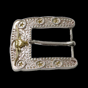 Venta directa de fábrica Moda Personalizada Diseño de lujo Logotipo artístico Metal Plata Aleación de zinc Hebillas de cinturón de alta precisión - Product Image 2