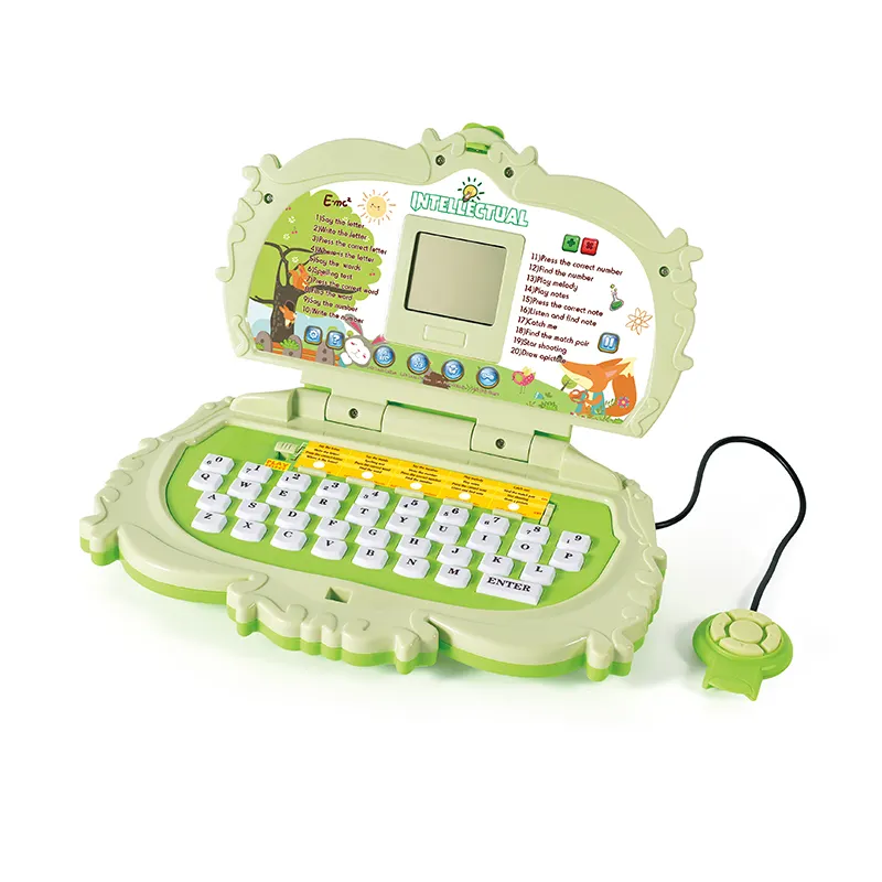 Toy 20 Functions Music Light Game English Laptop Computer Toy Screen Mouse Early Educational Learning Machine For Kid