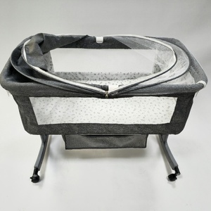 Berceau à bascule en métal pour nouveau-né, lit convertible pleine grandeur, lit bébé multifonctionnel portable, aide au sommeil pour enfants - Product Image 3