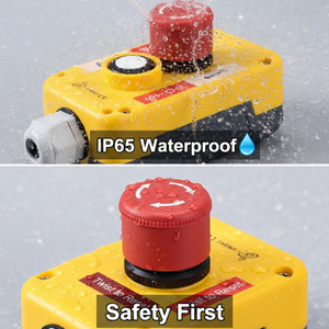 XDL10-EPBS An Toàn Công Nghiệp Trạm Điều Khiển Ip65 Với Màu Đỏ Nấm Nút Dừng Khẩn Cấp Cho Crane Hoist Máy CNC - Product Image 3