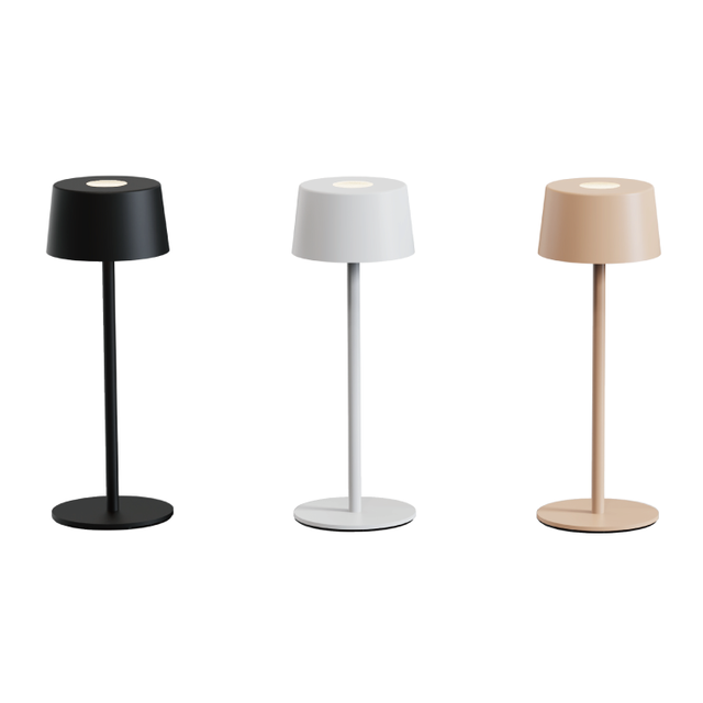 Wireless Rechargeable LED Modern Desk Lamp Metal Touch Control Stepless Dimming Small Waterproof IP54 Indoor Outdoor Universal