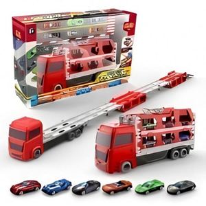 Autobús de Juguete de Plástico PVC Fundido a Presión Personalizable, Modelos de Coches a Escala 1:50, Pista de Carreras, Dinosaurio de Fricción, Controlador de Derrapes, Juguetes para Niños - Product Image 1