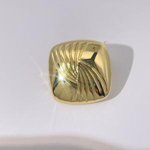 Pendientes de Botón Geométricos de Lujo Ligeros, Estilo Clásico Vintage, Chapados en Oro, de Latón, Sin Piedras Preciosas, de Tianyu Gems - Product Image 5