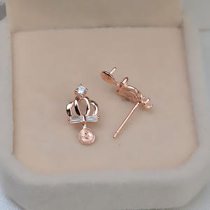 Boucles d'oreilles en argent S925 pour femmes, simples, 5-6 perles, plateau vide, accessoires de bijoux DIY, semi-finis, petites, personnalisées - Product Image 4