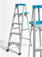 Échelle de travail portable pour l'intérieur, échelle à marches en aluminium certifiée EN131, échelle pliante pour la maison, marches larges antidérapantes