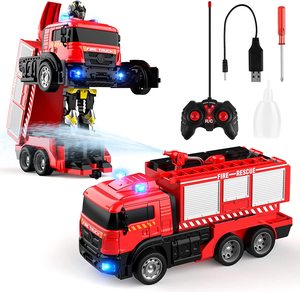 DWI Dowellin Đồ Chơi Xe Cứu Hỏa Mini Điều Khiển Từ Xa <span class=keywords><strong>Robot</strong></span> Xe Tải <span class=keywords><strong>Robot</strong></span> Xe Ô Tô Autobots Cho Trẻ Em - Product Image 1