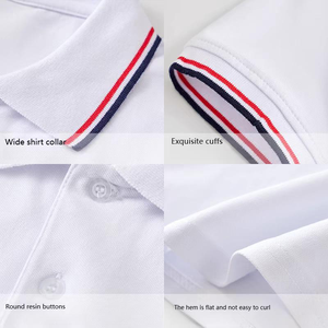 OEM 100% algodón Color sólido solapa delgada niños camiseta Polo bordado impresión Dry Fit Casual uniforme escolar polos para - Product Image 3