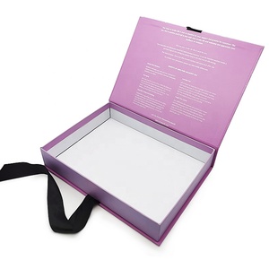 Empaque de Lujo para Pelucas con Logotipo Personalizado, Cartón Rígido Morado, Recubrimiento UV, Laminación Brillante, Barnizado, Envío de Cosméticos y Ropa - Product Image 2