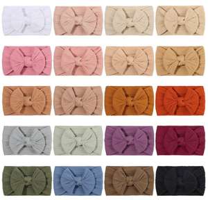 Super Stretchy Soft Knot <strong>Baby</strong> <strong>Headbands</strong> with Hair Bows Big Nylon Head Wrap for Newborn <strong>Baby</strong> Girls Infant Toddler Kids - Product Image 2