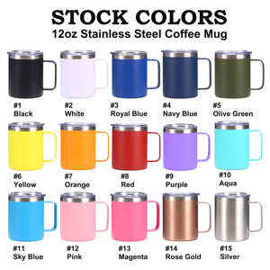 Vaso de 12oz con logotipo personalizado, taza de café de acero inoxidable aislada con recubrimiento en <span class=keywords><strong>polvo</strong></span> al vacío de doble pared para acampar - Product Image 4