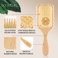 Brosse à cheveux massante professionnelle compacte en bois BOOMHOME avec logo personnalisé et technologie ionique, 12 ans d'expérience