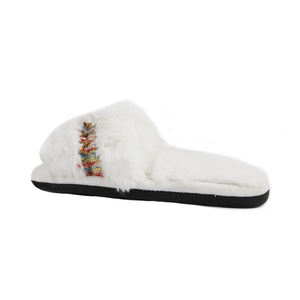 Chaussures en fausse fourrure pour femmes, pantoufles pour la maison, décontractées, plates, à plateforme, en peluche, 2020 - Product Image 6