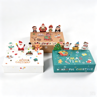 Boîtes à bonbons de Noël 3D en carton biodégradable avec impression quadricolore - Emballage cadeau laminé brillant